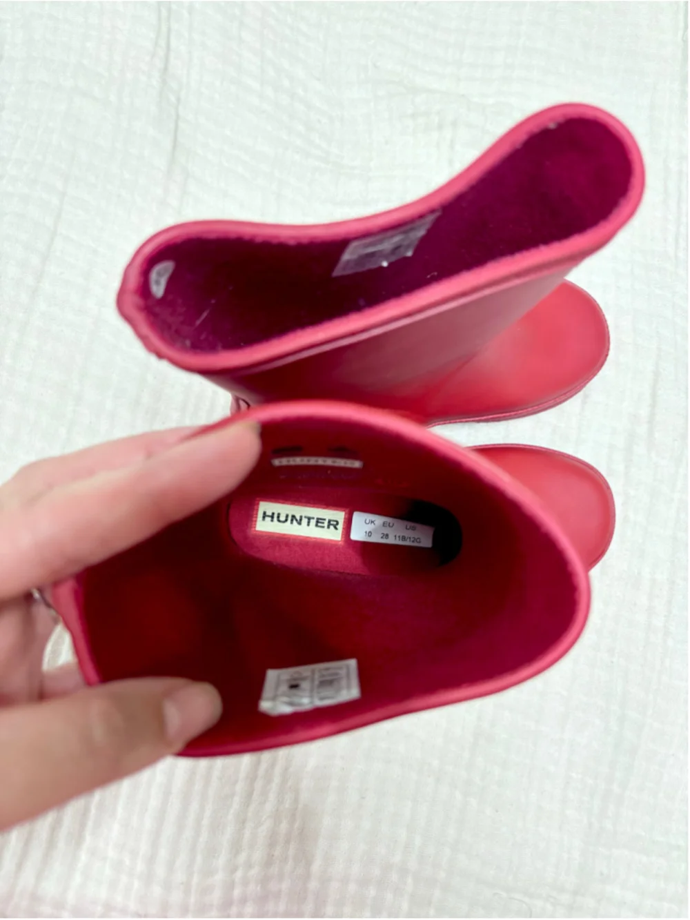 Girls Hunter Rain Boots Red Size 10 (Toddler Girl) Classic Waterproof New